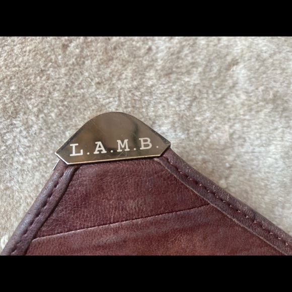 L.A.M.B. Brown/Red Wallet Clutch Wristlet - Picture 2 of 6